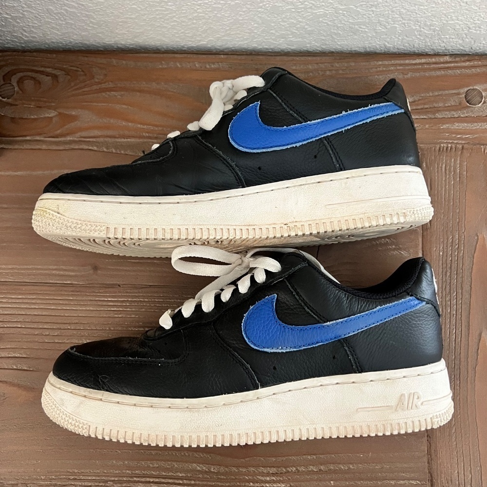 Nike Air Force 1 Black/Blue Size Men's 8.5 GUC